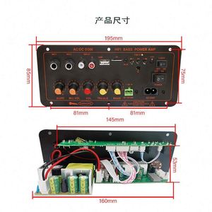 บอร์ดเพาเวอร์แอมป์รถยนต์ RMS 100W รุ่น D100 BT สำหรับเครื่องเสียงบ้าน ร้องคาราโอเกะ ซับวูฟเฟอร์กลางแจ้ง โมดูลเพาเวอร์แอมป์ ผลิตจากโรงงาน รับผลิตแบบ OEM ODM ทำจากโลหะ - Product Image 3