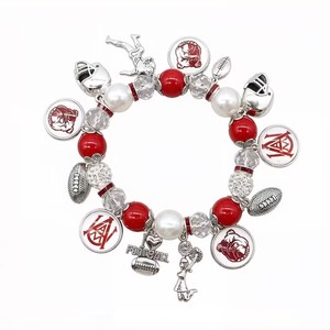 Bracelets à breloques personnalisables de style HBCU avec logos de l'Université d'Alabama, de l'Université du Sud de l'Alabama et de l'Université d'<span class=keywords><strong>Auburn</strong></span> - Product Image 3