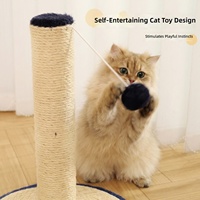 Griffoir pour chat en corde de chanvre transfrontalier, résistant à l'usure, avec boule de jeu anti-chute, style épuré, fournitures pour animaux de compagnie de Chine