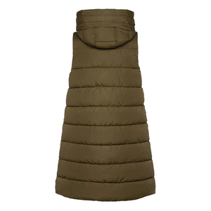 XUCHANG Veste <span class=keywords><strong>d</strong></span>'<span class=keywords><strong>hiver</strong></span> longue pour femmes Gilet bouffant à capuche avec grande taille Longueur sans manches et design matelassé léger - Product Image 2