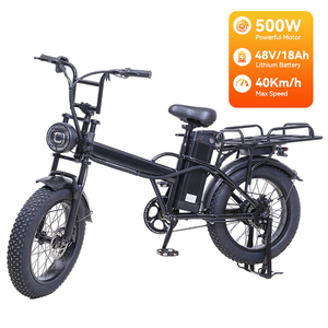 Vélo cargo électrique multifonctionnel personnalisé et expédié directement de l'usine, 48V 500W, pneus larges, <span class=keywords><strong>porte</strong></span>-bagages arrière, frein à disque - Product Image 2