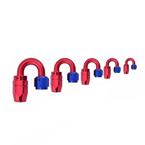 AN4 an6 an8 AN10 AN12 AN16 Xe 180 độ Hợp kim nhôm dầu mát xoay dầu nhiên liệu dòng ống Ống Adapter kết thúc xoay một phù hợp - Product Image 1