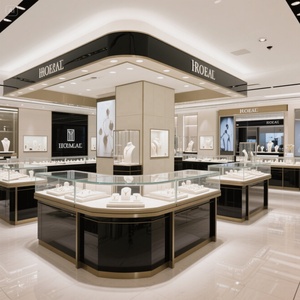 Vitrine rotative moderne en acrylique transparent, verrouillable, <span class=keywords><strong>2</strong></span> étagères, tour à bijoux pour vitrine - Product Image 1