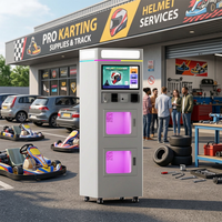 Distributeur automatique de nettoyage de casques de moto OuYuan avec désinfection thermique et UVC, options de paiement multiples, livraison rapide, stationnement
