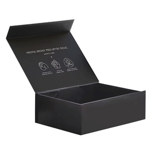JeyBox Fabrik Großhandel Kundenspezifisch Bedruckte Handgefertigte Luxus Starre Karton Schwarz Schlichte Leere Magnetverschluss Geschenkbox - Product Image 3