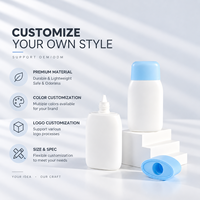 Emballage personnalisé de flacon en plastique PP de 60 ml pour crème solaire, OEM ODM, flacon vide en plastique à presser pour crème solaire, sérum pour le soin de la peau, nettoyant visage
