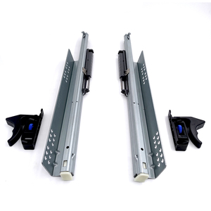 工厂定制隐藏滑轨全延伸伸缩通道抽屉导轨V6推动打开底部隐藏抽屉滑轨 - Product Image 6