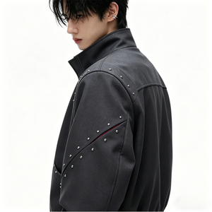 Veste de course surdimensionnée personnalisée de haute qualité <span class=keywords><strong>pour</strong></span> hommes, fabriquée <span class=keywords><strong>en</strong></span> usine OEM/ODM, avec tissu personnalisé et strass thermocollés - Product Image 4