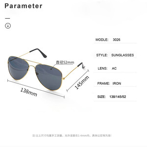 <span class=keywords><strong>Occhiali</strong></span> <span class=keywords><strong>da</strong></span> <span class=keywords><strong>Sole</strong></span> Promozionali di Qualità Retrò per Uomo, Montatura in Metallo Stile Aviatore, Protezione UV400, Design Bling Star - Product Image 4