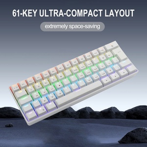 <span class=keywords><strong>Clavier</strong></span> mécanique de jeu compact 60% avec disposition anglaise classique personnalisée, 61 touches, rétroéclairage LED multicolore pour PC <span class=keywords><strong>Gamer</strong></span> - Product Image 4