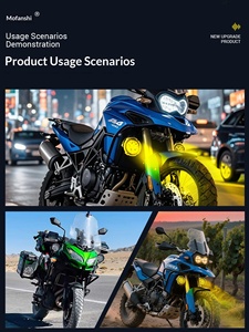 Phare <span class=keywords><strong>de</strong></span> <span class=keywords><strong>moto</strong></span> MOFANSHI à 7 LED, déclenchement rapide, feu <span class=keywords><strong>de</strong></span> <span class=keywords><strong>jour</strong></span>, klaxon, <span class=keywords><strong>clignotant</strong></span>, haute luminosité - Product Image 3