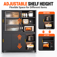 Armoire de cuisine métallique en gros pour usine, meuble de rangement coulissant gain de place, OEM ODM