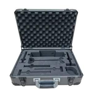 Estuche de herramientas de transporte de aluminio impermeable personalizable de fábrica, accesorios, caja de herramientas de gama alta, estuche de transporte de equipo de aluminio