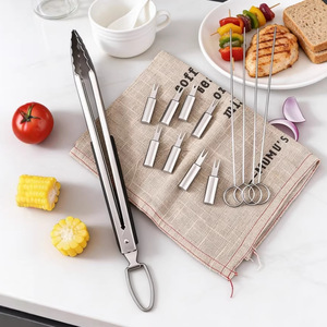 Bbq Tools 18 Pc Set Stainless Steel Grill Accessories Outdoor Cooking Utensils With Skewers Forks Spatula Tongs <b>Brush</b> - Product Image 2