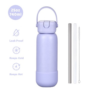 Nuova Bottiglia d'Acqua Sportiva Portatile da 740ml in Acciaio Inox Isolato con Beccuccio per Avventure all'Aperto - Product Image 4