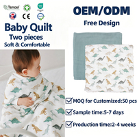 Couverture en crêpe pour bébé Lion Bear, tissée en bambou, respirante, écologique, antibactérienne, imprimé animal, pour toutes les saisons