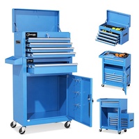 Chariot d'atelier modulaire en acier, armoire à outils, coffre à outils sur roulettes