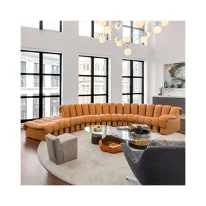 2023 sofà componibile a forma di serpente di moda sofà moderni set di nuovo design in vera pelle villa soggiorno ufficio hotel furnitu
