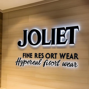 Tùy chỉnh 3D LED Backlit kim loại dấu hiệu Halo lit kênh chữ tùy chỉnh kích thước hình dạng màu sắc thiết kế kim loại Backlit thư ký - Product Image 4