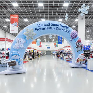 Globe à neige gonflable publicitaire, <span class=keywords><strong>château</strong></span> de glace, arche, impression UV, imperméable, publicité commerciale, exposition, publicité extérieure - Product Image 3