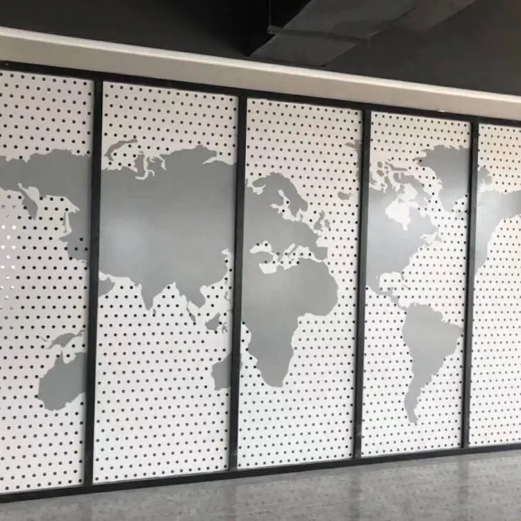 Tablero compuesto de plástico y aluminio para pared, divisor decorativo para oficina