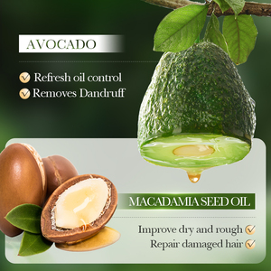 Shampoo à l'avocat SADOER pour soulager les démangeaisons, éliminer les pellicules, contrôler le sébum et nettoyer les cheveux en profondeur - Product Image 4