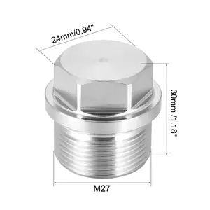 Tapón de tubería de acero inoxidable NPT Tapón de cabeza hexagonal roscado Tapón de tubería Rosca macho BSP tapón hexagonal