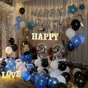 Ballons en latex or rose, ballons en feuille d'aluminium en forme de lettres et de chiffres, ensembles de bannières pour les décorations de fêtes d'anniversaire, de mariages et d'événements - Product Image 4