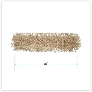 "Industrial Washable 36 In. X 5 In. White Dust <b>Mop</b> Head for Boardwalk BWK1336" - Product Image 3