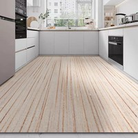 Tapis de sol de cuisine en PVC tissé à la machine, style minimaliste moderne et luxueux, grande surface, imperméable et anti-huile, pour hall d'entrée