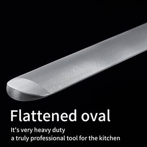 Varilla de afilar plana de 35 mm ultraancha, multi-grano, apta para lavavajillas, de acero de alto carbono, de 12 pulgadas, resistente, para carnicero - Product Image 4