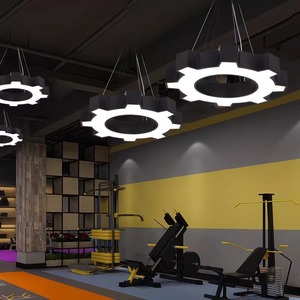 Năng động âm nhạc phòng tập thể dục văn phòng hiện đại tuyến tính dẫn tròn bánh Mặt dây chuyền chiếu sáng bầu không khí đèn hành lang lối đi - Product Image 1