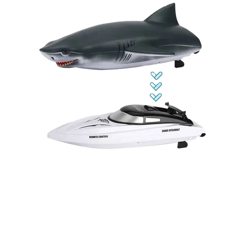 2.4G high-speed simulation shark boat lasting children's electric water speedboat toy boat remote control