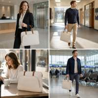 Sacoche d'ordinateur portable professionnelle personnalisée en tissu Oxford avec poche avant zippée pour les déplacements professionnels et l'usage quotidien