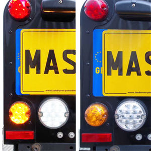 Mise à niveau du feu arrière <span class=keywords><strong>rond</strong></span> à LED avec <span class=keywords><strong>clignotant</strong></span> réglable pour Land Rover Defender 90 110 1983-2016 - Product Image 3