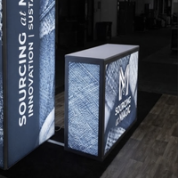 Stand d'exposition modulaire en ligne 10x10 Premium avec affichage rétroéclairé LED SEG pour le SOURCING à MAGIC Las Vegas 2027