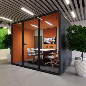 Cabina <span class=keywords><strong>de</strong></span> Trabajo Insonorizada SilentBox Furniture Silence Work Pod para 4 Personas, Cabina Telefónica Insonorizada, Cabina Acústica para Música, Cabina <span class=keywords><strong>de</strong></span> Descanso para Aeropuertos - Product Image 6