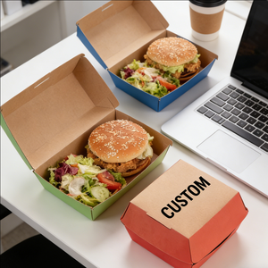 Caja de Almuerzo Desechable de Papel Kraft, Contenedor de Alimentos para Llevar, para Restaurantes, con Logotipo Personalizado, Ecológico, 500 ml, MOQ Bajo - Product Image 2