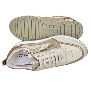 Sneakers Morbide da Donna Cinzia in Pelle Beige IV2523289, Scarpe di Tela alla Moda - Product Image 5