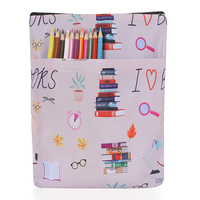 Impression cuir souple tissu lin brodé sublimation rembourré personnalisé mignon étui bible couverture livre pochette avec fermeture éclair