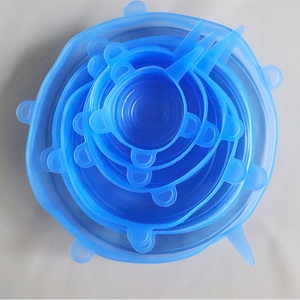 6 Pack Food Grade Food Saving Container Lid Sets Stretchy Bowl Covers Flexible Reusable Silicone <span class=keywords><strong>super</strong></span> Stretch Lids - Product Image 5
