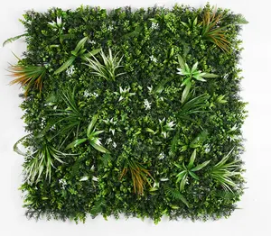CQS-31-1 Hot Sell UV 3D Effect Faux Greenery Wall Artificial Plant Backdrop Artificial Grass Wall Panels For Decor Home Outdoor