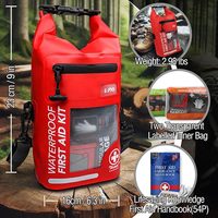 Trousse de premiers secours étanche 250 pièces, sacs étanches réfléchissants à enroulement pour bateau, sacs de survie, trousse médicale d'urgence idéale pour la navigation nautique