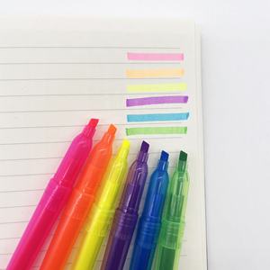 Vente en gros en Chine de stylo marqueur 6 couleurs <span class=keywords><strong>pastel</strong></span> <span class=keywords><strong>pas</strong></span> <span class=keywords><strong>cher</strong></span> fantaisie surligneur à faible odeur pour fournitures de bureau et d'école - Product Image 6