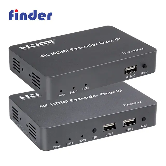 4K 150M USB IR HDMI KVM Extender by UTP cable over IP Ethernet support one to Multi-point and Cascade connection