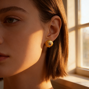 Pendientes de compromiso unisex de oro macizo chapado en oro de 10K/14K con diamantes cultivados en laboratorio y circonitas, diseño de racimo, personalizados, bonitos, para fiesta de aniversario - Product Image 4