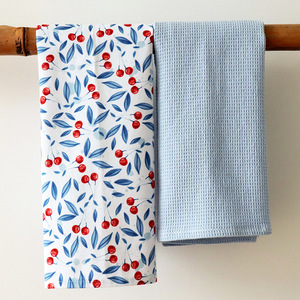 Ensemble de torchons gaufrés multicolores pour la cuisine personnalisée de haute qualité, torchon de cuisine à motif de sublimation de teinture - Product Image 6