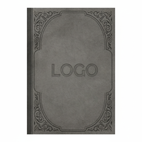 Carnet imprimé personnalisé de haute qualité avec logo en relief, en cuir texturé, ligné quadrillé A4/A5, reliure thermique, 100 feuilles