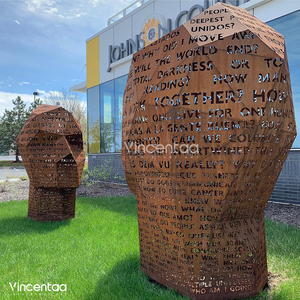 Escultura Personalizada em Aço Corten Vincentaa Escultura Abstrata Tridimensional Personalizada - Product Image 4