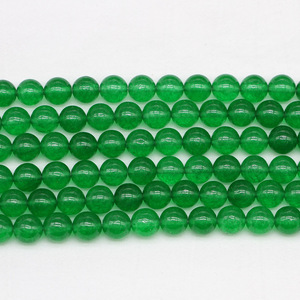 Perles de jade malaisien rondes, perles en vrac pour la fabrication de bracelets, 8 mm, couleur verte naturelle, origine Yiwu, été 2024 - Product Image 1